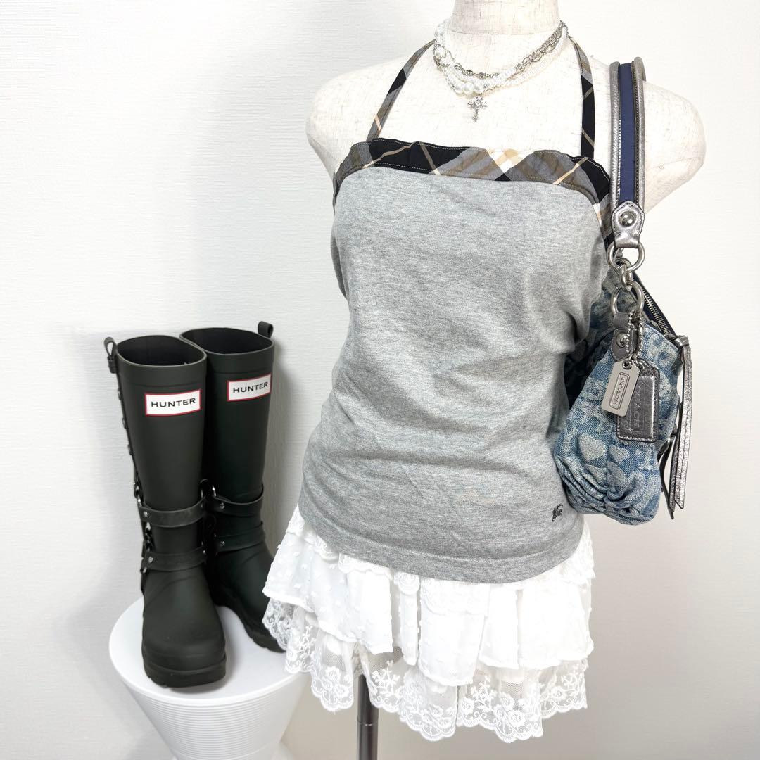 y2k✨️ BURBERRY BLUE LABEL ホルターネック トップス - メルカリ