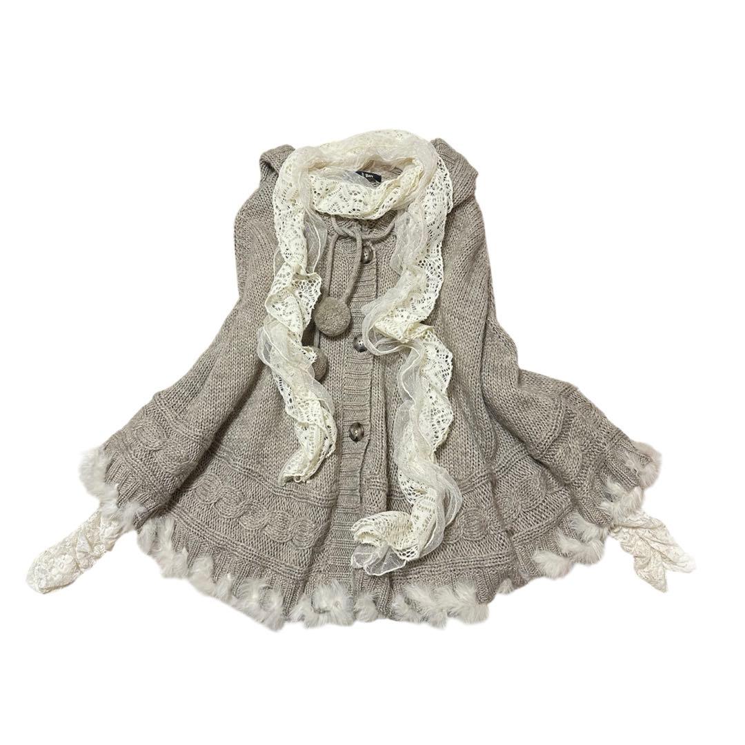 y2k 平成 00s グランジ コケット 森ガール ポンチョ トップス ストール