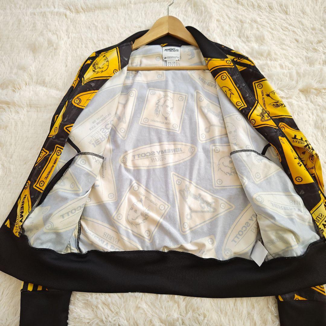 極美品✨】Jeremy Scott adidas ジャージ 黒/黄 プリント柄 - メルカリ