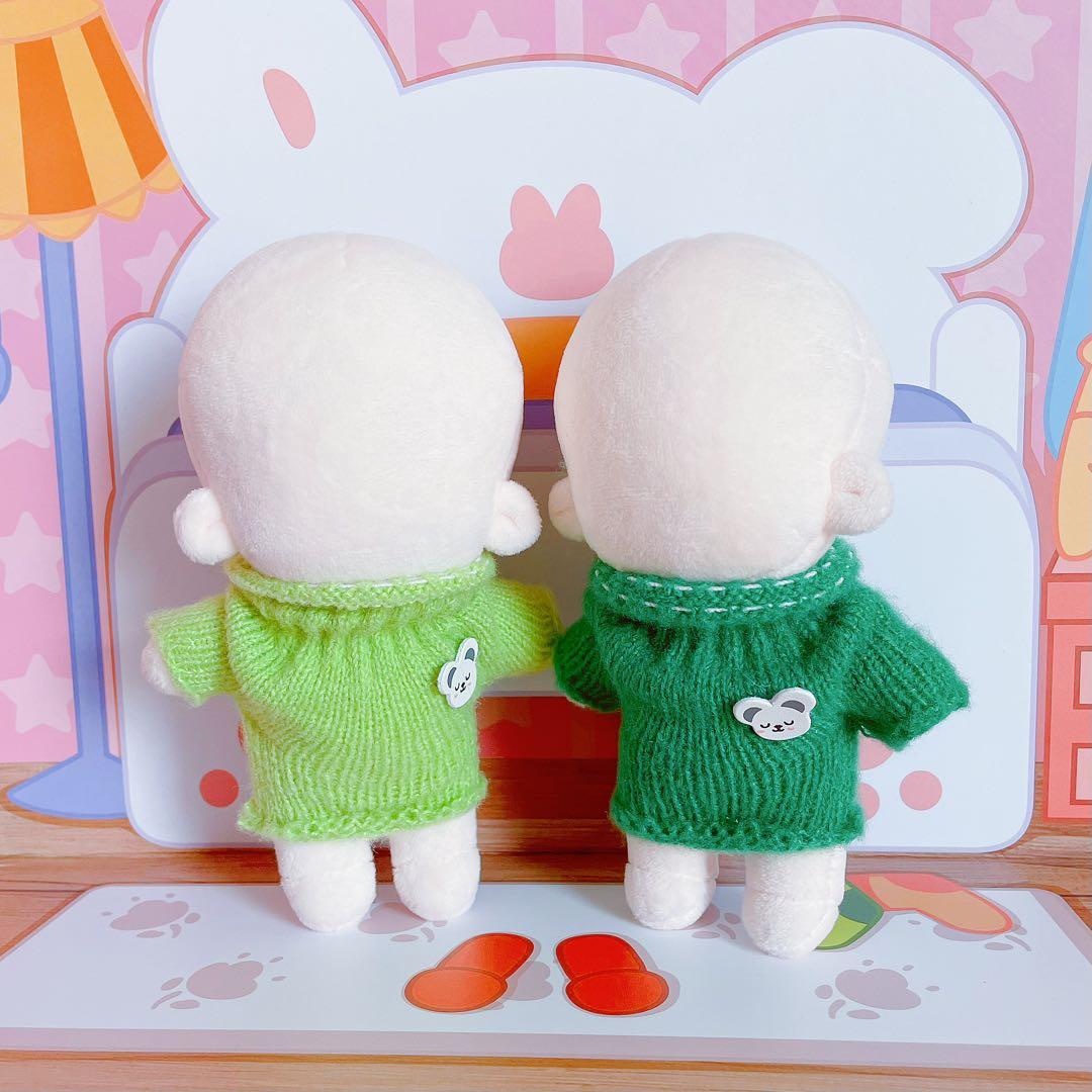 10cmぬいぐるみ用 着せ替え服 ぬい服 ハイネックニットチュニック 16色