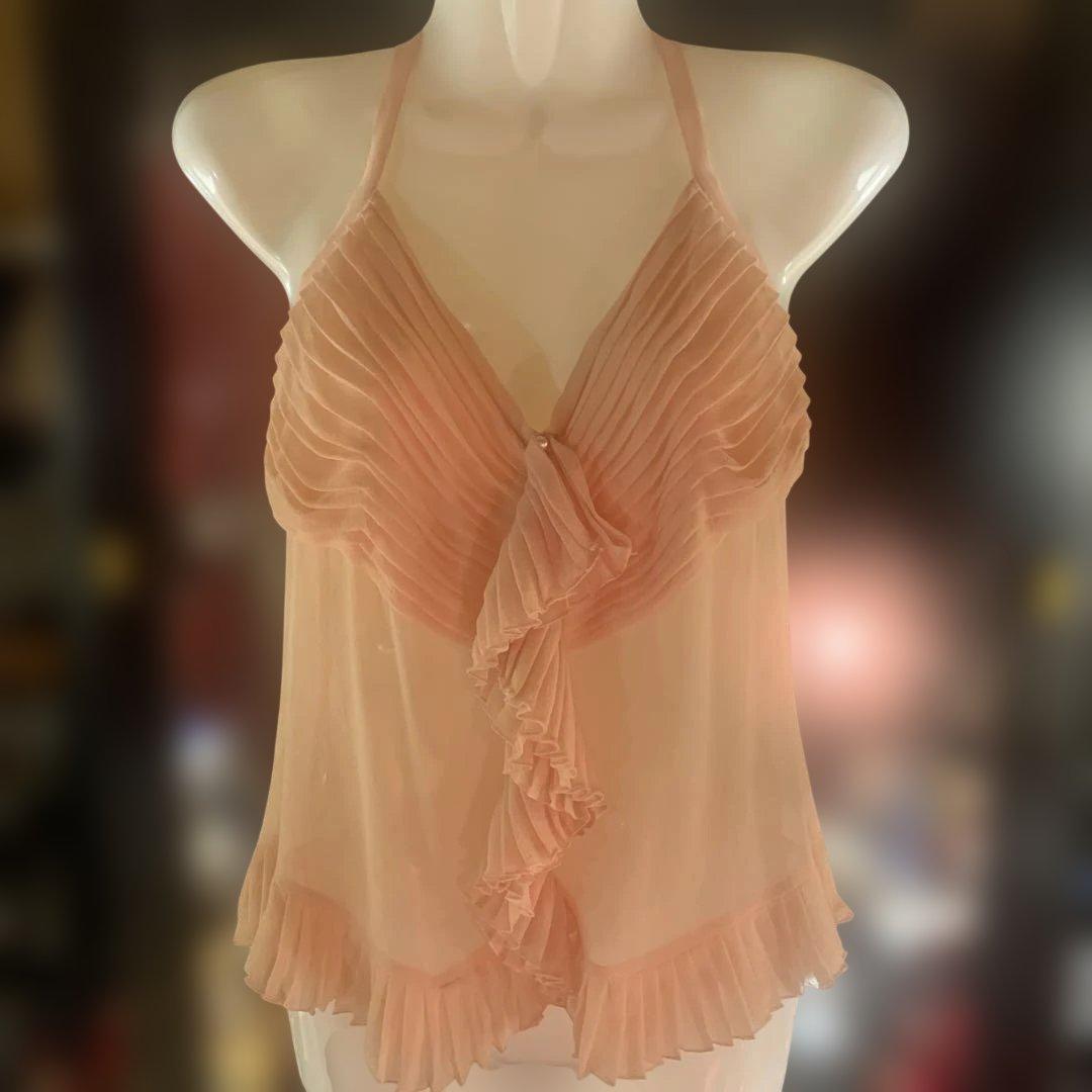 CHANEL キャミソール ホルターネック　シースルー bohmal（ボマール） キャミソール ホルターネックラメタンク