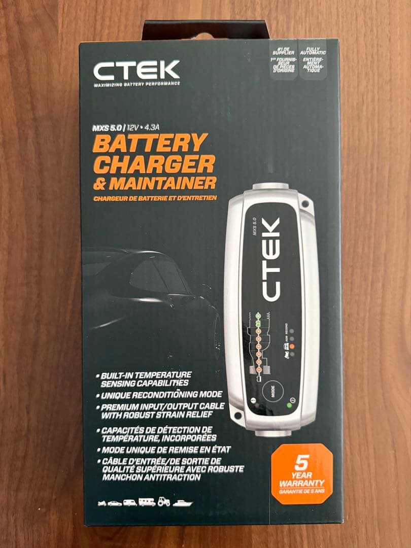 新品 CTEK シーテック MXS5.0 自動車バイク用 12Vバッテリー充電器