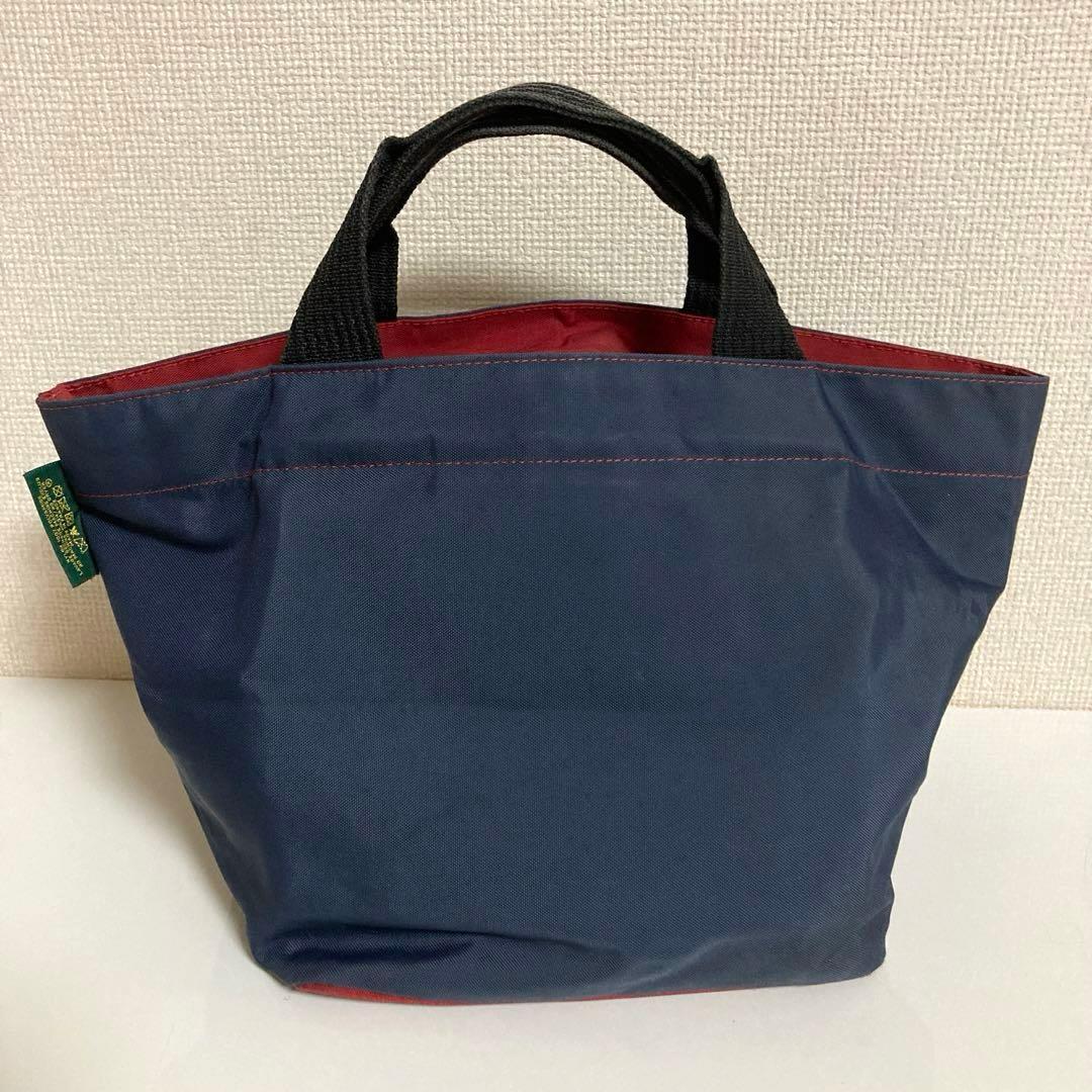 エルベシャプリエ トートバッグ 舟型トート M バイカラー ネイビー