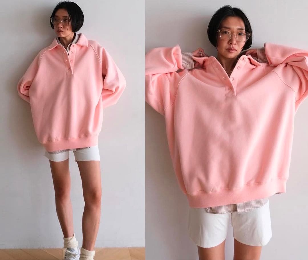 未使用！シールームリンvolume sweat looseポロトップス Volume Sweat プルオーバー