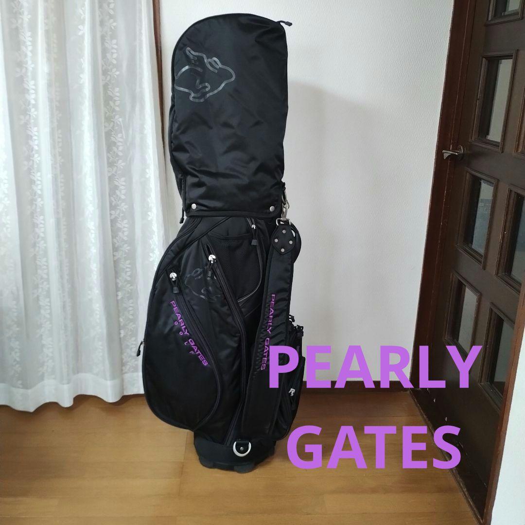 Y*様 PEARLY GATES 黒 キャディバッグ PEARLY GATES（パーリーゲイツ） ゴルフ 「PEARLY GATES」ワッペン