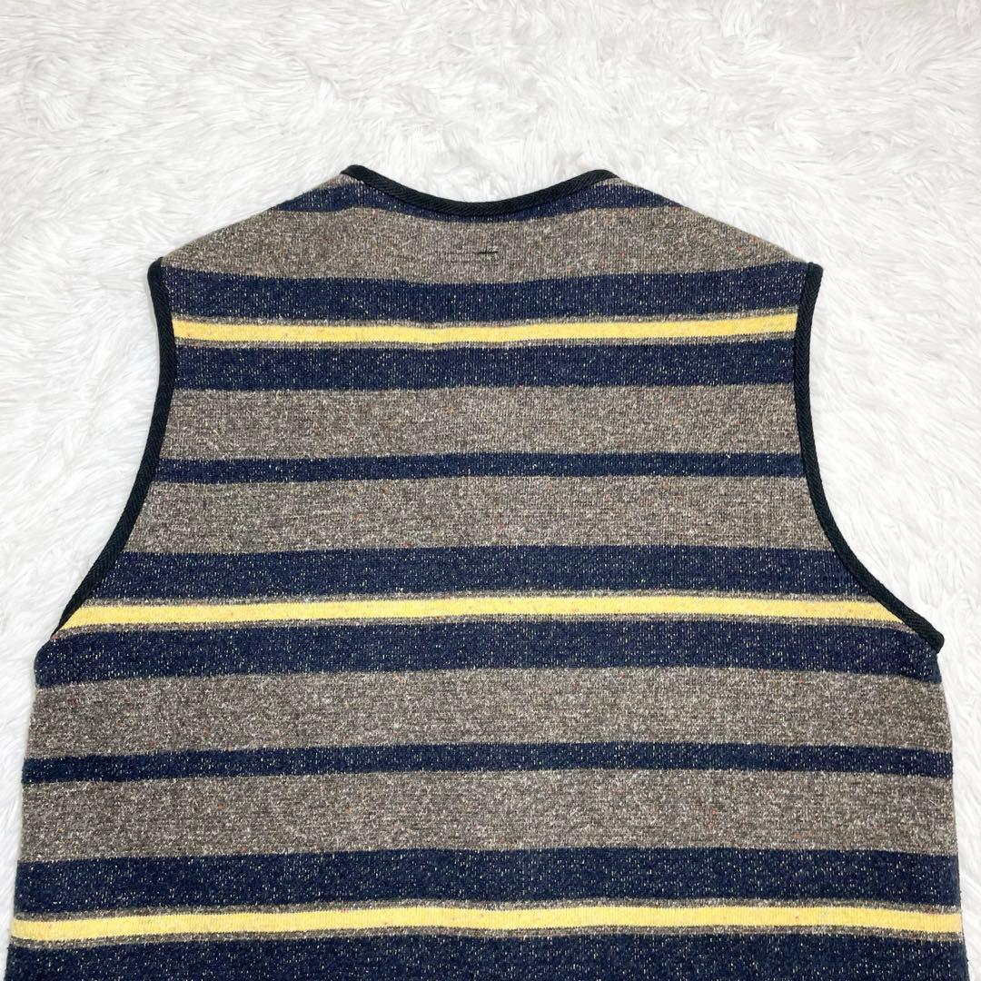 キャピタル ビーチベスト・ボーダー・ネップライニング・L・裏毛