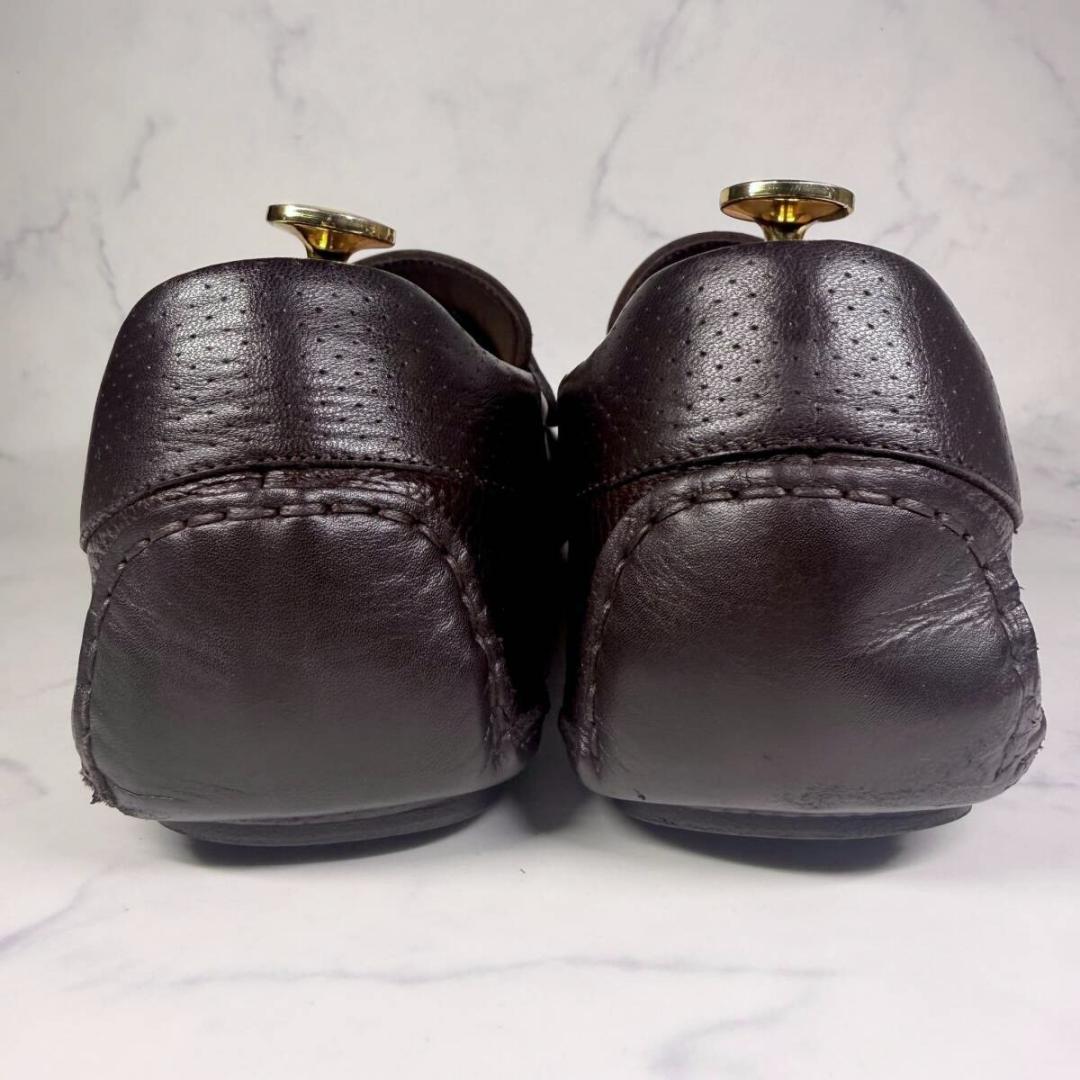 ▼GUCCI▼グッチ 28.5cm ローファー 茶色 ブラウン メンズ レザー
