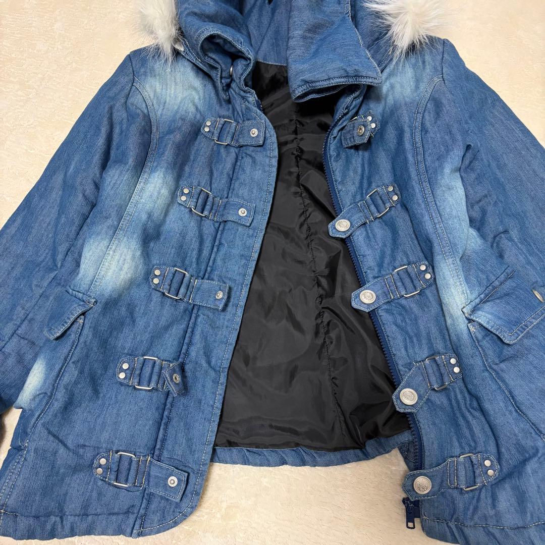00s archive ファーデニムジャケット グランジ ギミック y2k - メルカリ