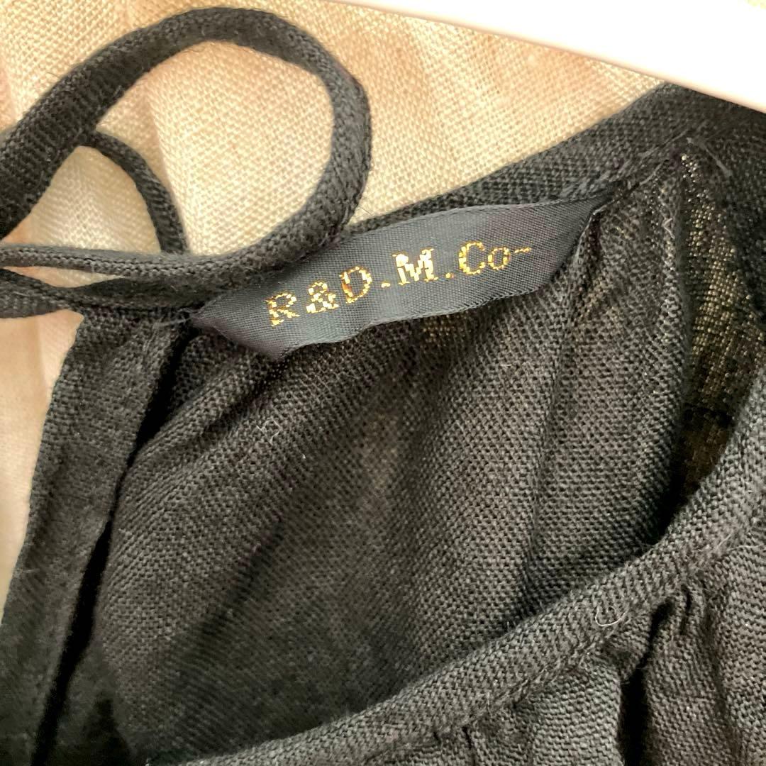 R&D.M.Co-オールドマンズテーラー リネン スモッグブラウス ブラック