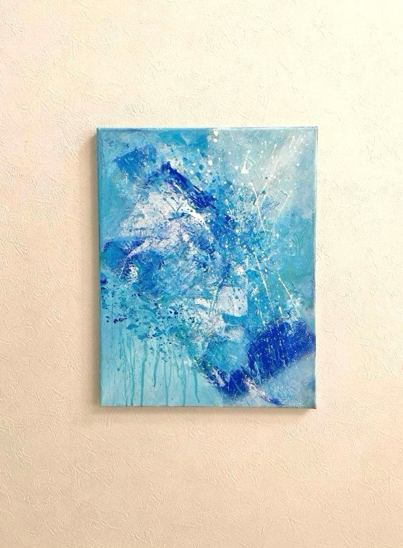 307 抽象画 アクリル画 アート 原画 キャンバスボード F6 未知の世界へ