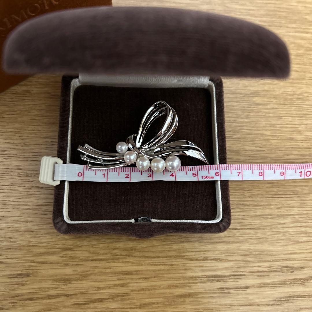 MIKIMOTO ミキモト 真珠 パール ブローチ シルバー 5珠 - メルカリ