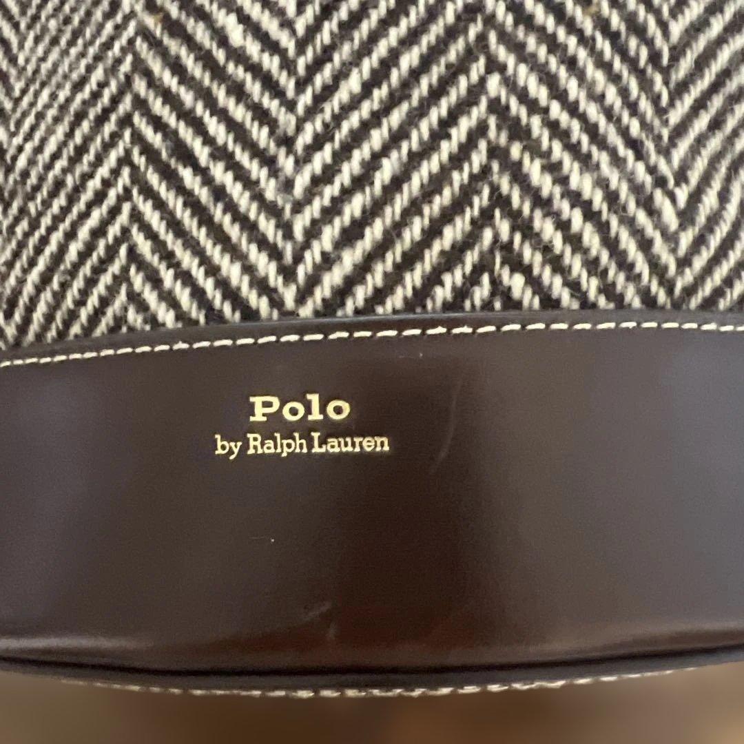 POLO RALPH LAUREN ヘリンボーン ミディアム バケット バッグ - メルカリ