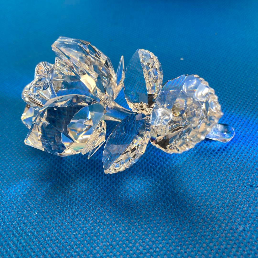 SWAROVSKI スワロフスキー クリスタルローズ 証明書付き 薔薇(384)