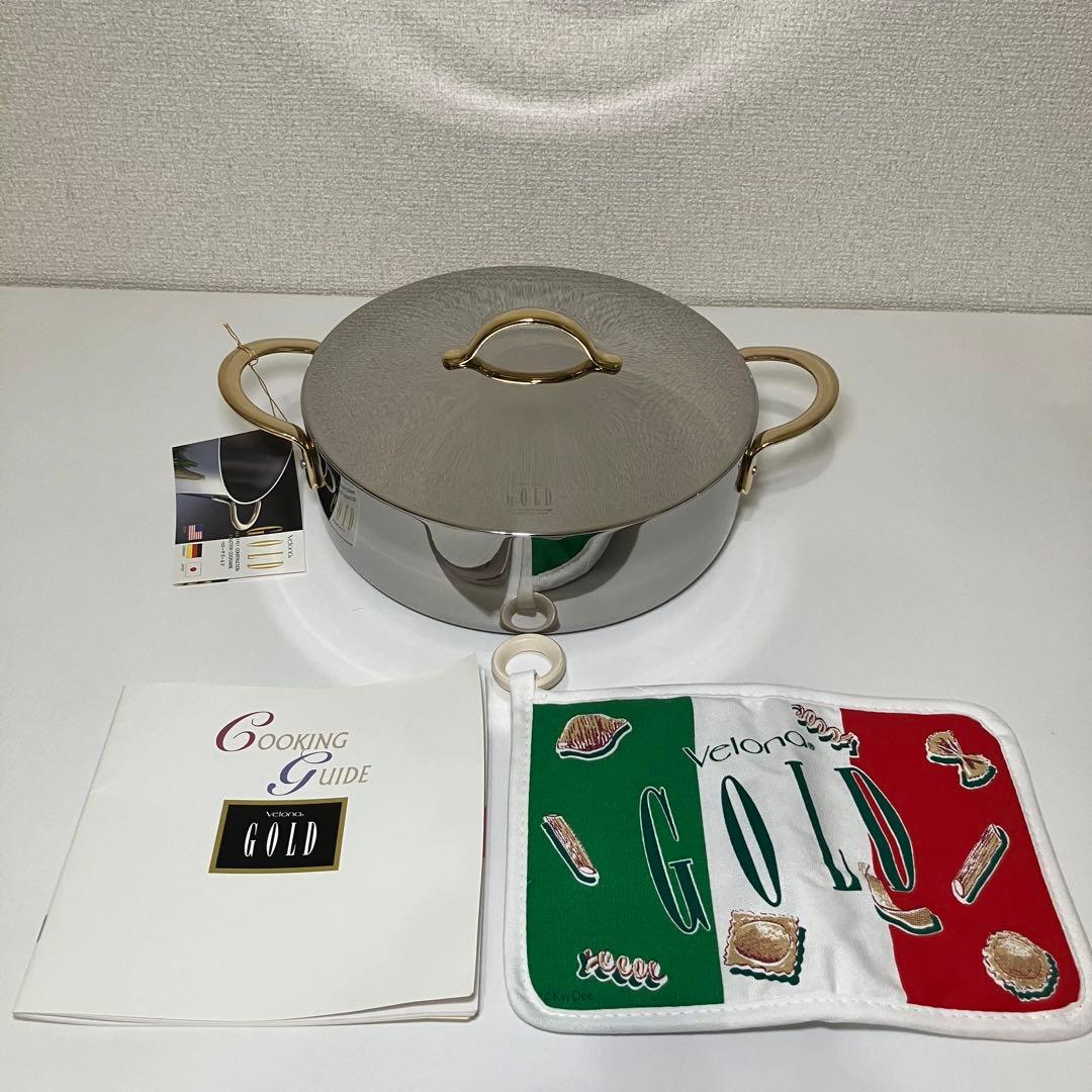 Velona GOLD 卓上鍋 直径約24cm ベローナ ゴールド IH対応 - メルカリ