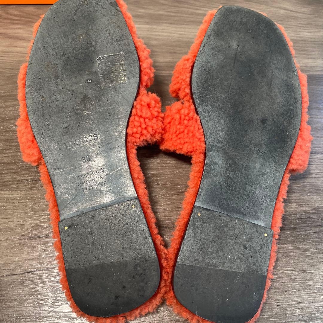 HERMESエルメス 箱付き オランムートンサンダル38