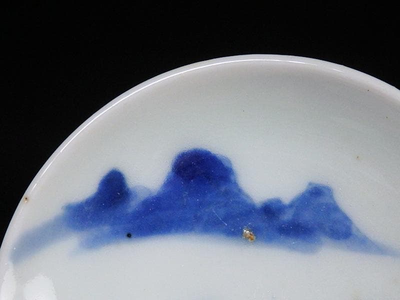 古伊万里 染付 笛吹童子に牛の図 豆皿 C873AS-BWn - メルカリ