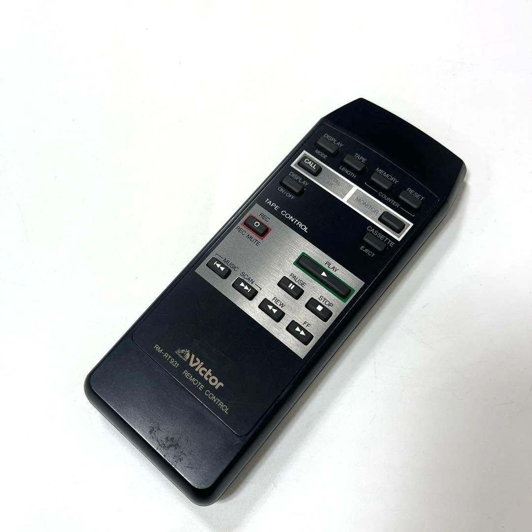 激レア】Victor TD-V931ステレオカセットデッキ リモコン有