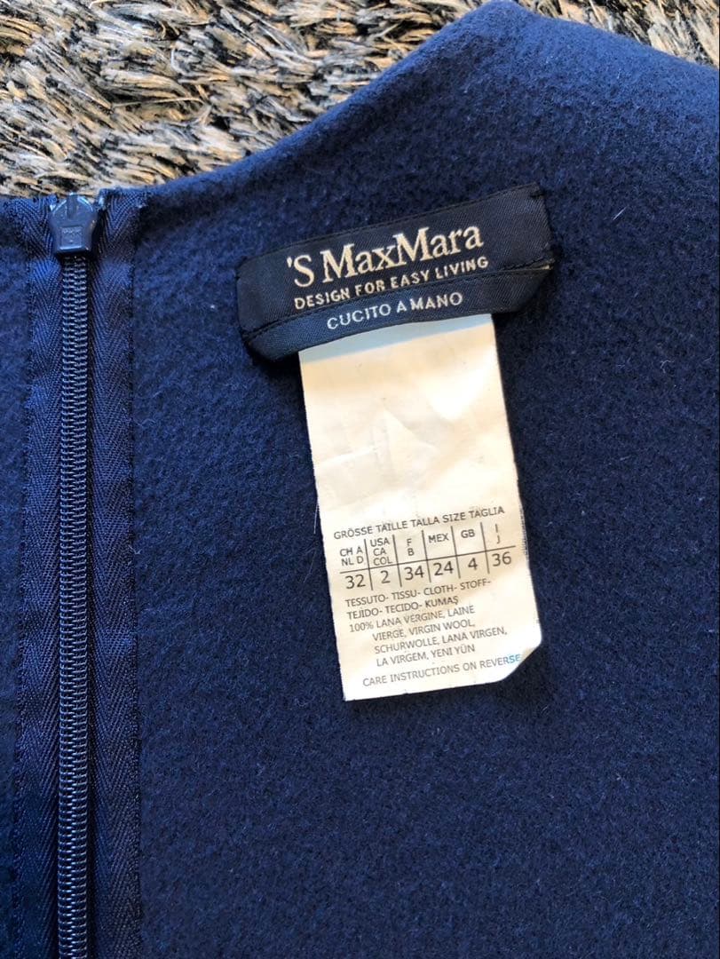 最高級】MaxMara クチートアマーノ バルーンダブルフェイスワンピース