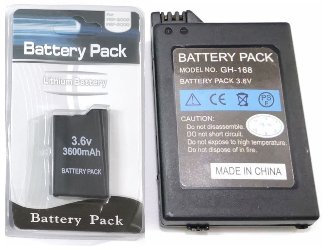 PSP2000 3000 用バッテリーパック 大容量 交換リチウムイオン電池