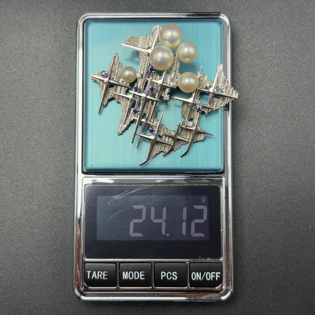 TASAKI アコヤ真珠 ブローチ 最大8.5mm WGK14 - メルカリ