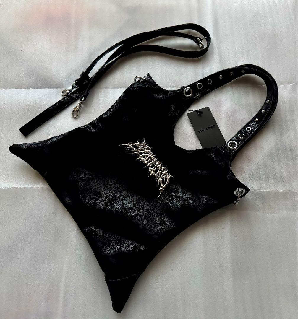 OLIVIA FENG Y2K風 メタリックバッグ A4 ショルダーバッグ - メルカリ