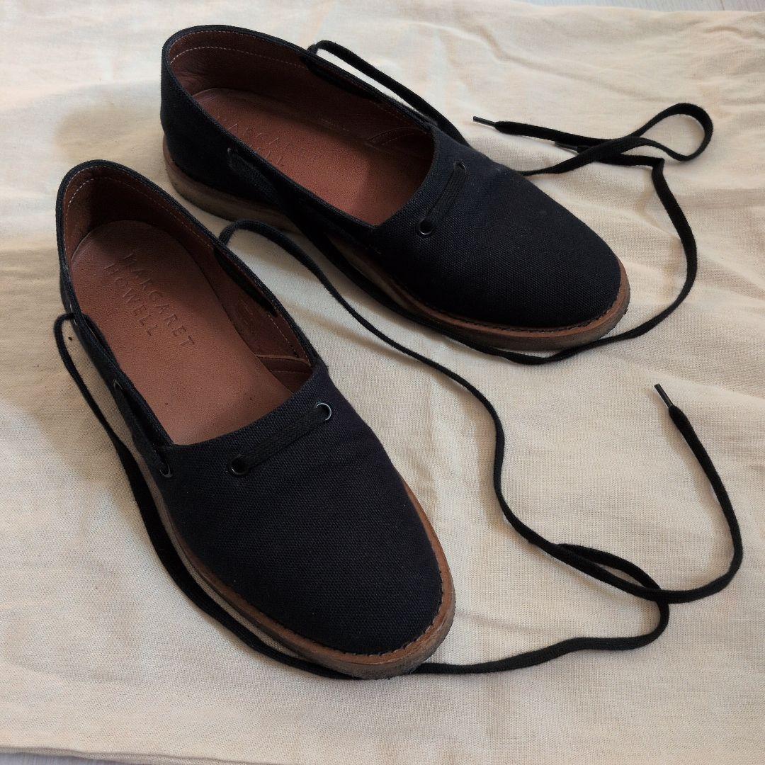 MARGARET HOWELL ブラック フラットシューズ【22.5】 - メルカリ