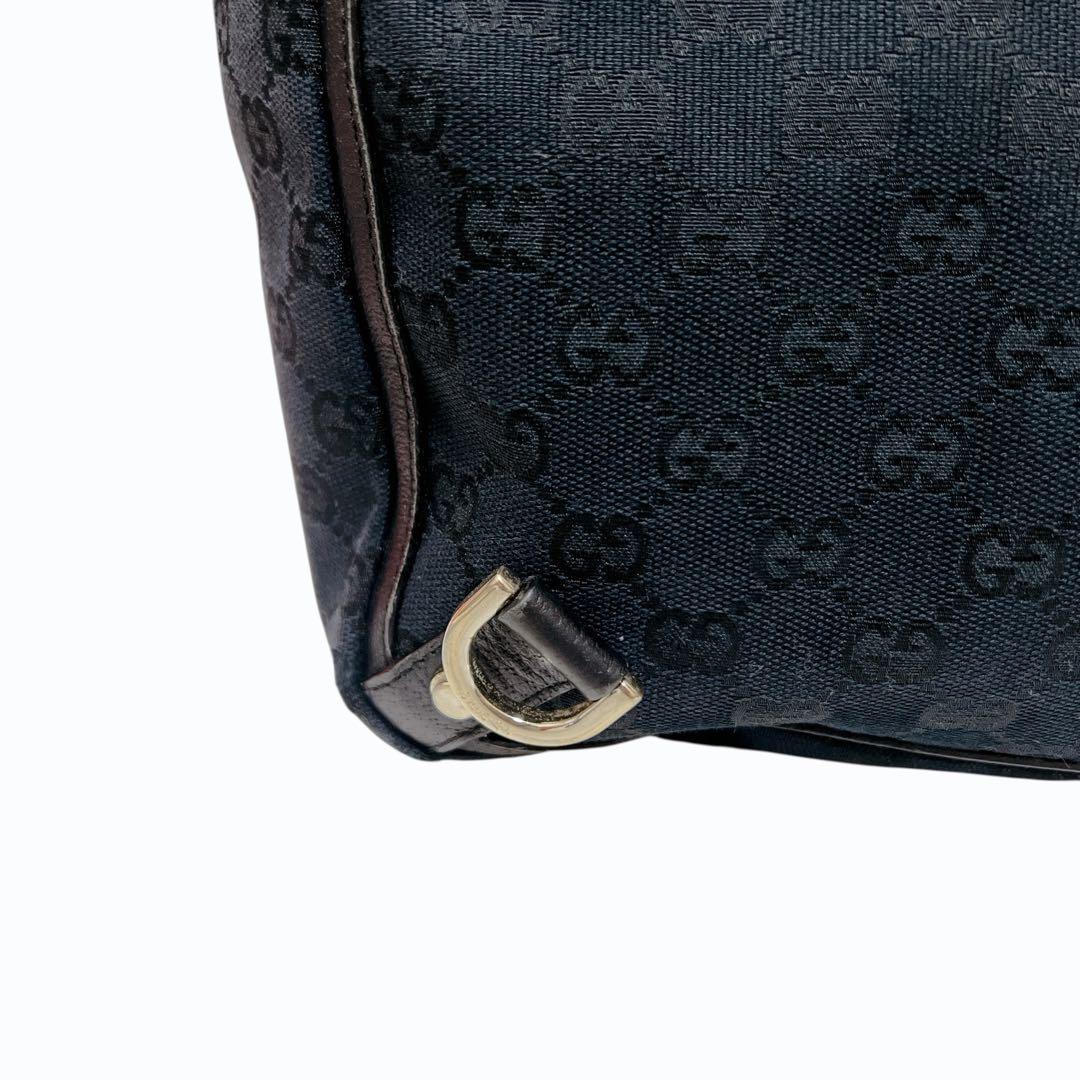 GUCCIグッチ アビー トートバッグ GG キャンバス 肩掛け A4収納可 黒