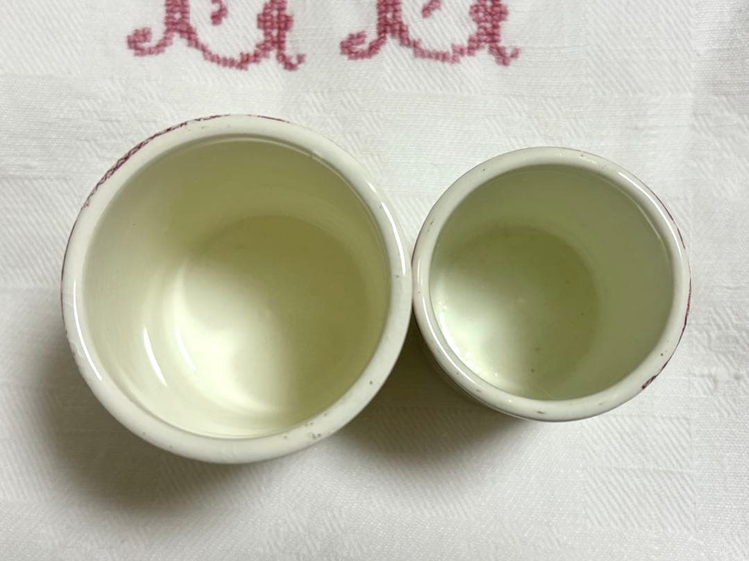 美品】 フランスアンティーク ポット 2個 BFK DAUPHIN ロカイユ