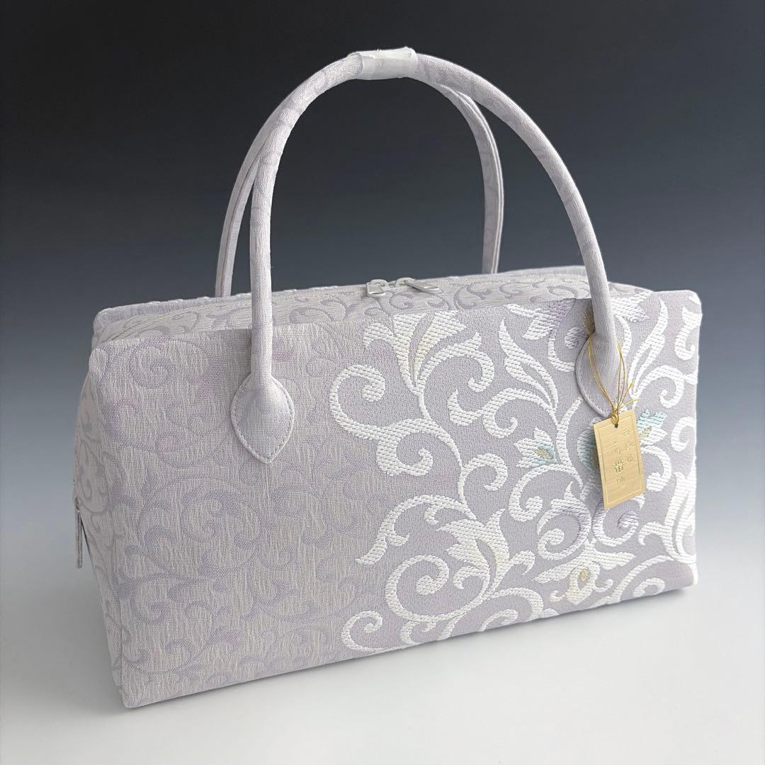 新品未使用品‼️京都 西陣織 弥栄織物 正絹帯地使用 利休バッグ - メルカリ