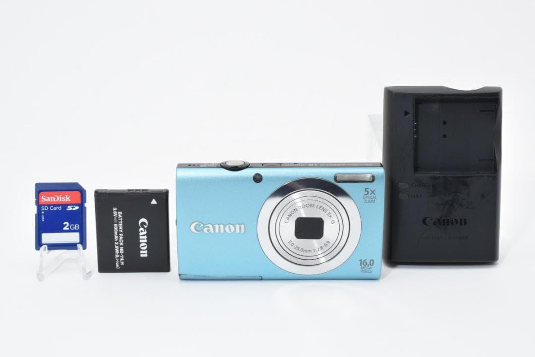 美品 キャノン Canon PowerShot A2400 IS ブルー 594 - メルカリ