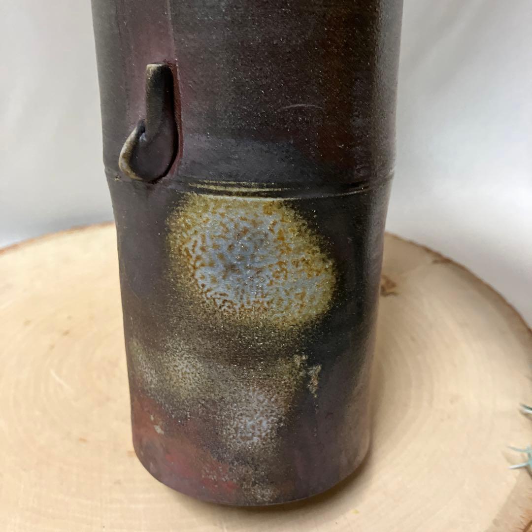未使用 備前焼 宗秀造 花入 山本宗秀 竹型花入 木箱 - メルカリ