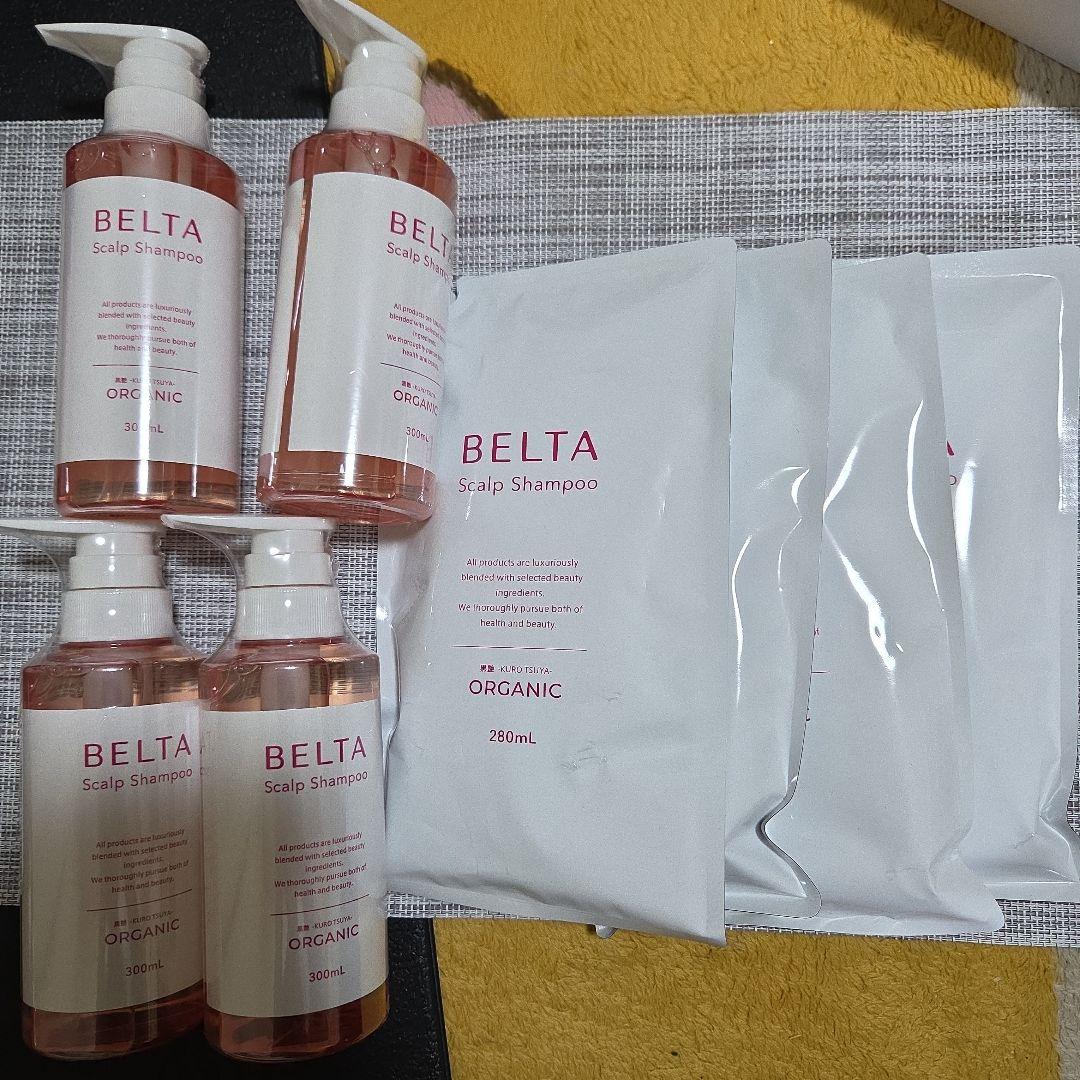 BELTA ベルタ スカルプシャンプー 詰め替え 4袋 ボトル 300ml 4本 BELTA ベルタ スカルプシャンプー 詰め替え 280ml 4袋 ボトル 300ml 4