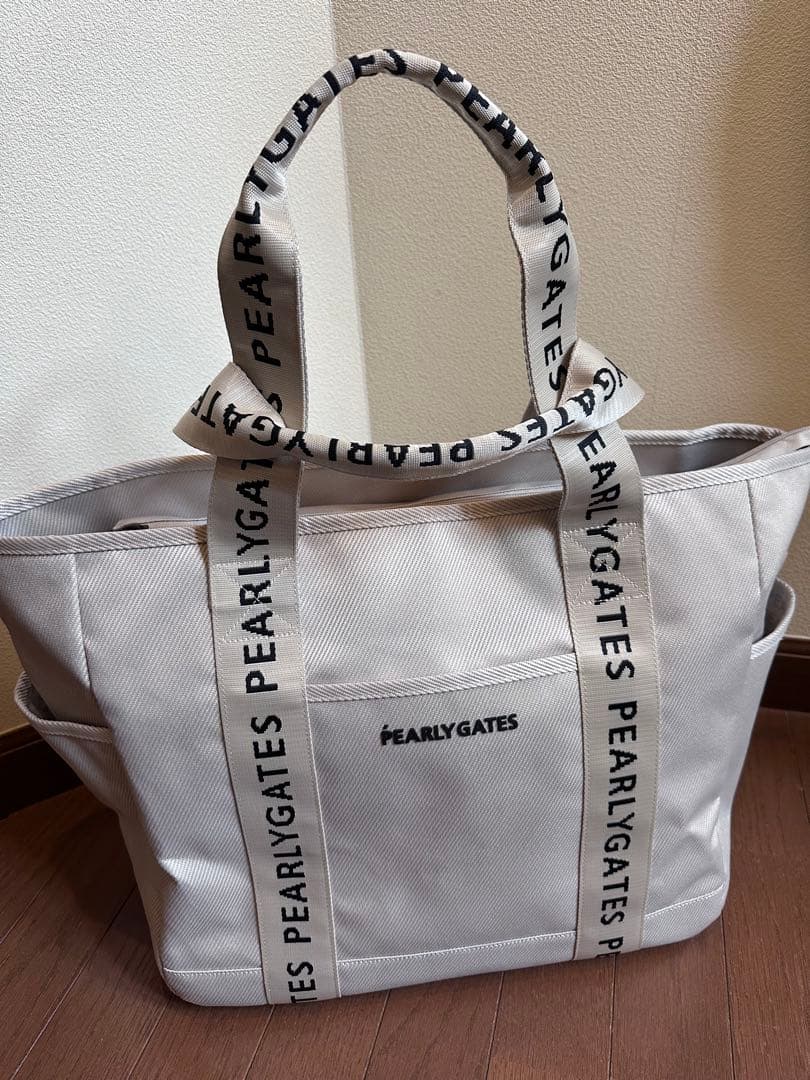明日発送 PEARLY GATESパーリーゲイツ トートバッグ ベージュ - メルカリ