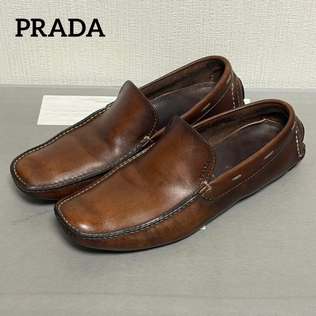 PRADA ドライビングシューズ ブラウン 24.5cm(6 1/2) 濃い一日ですね。: HAっちゃケ（（≧皿≦））ぶろグ～HandS