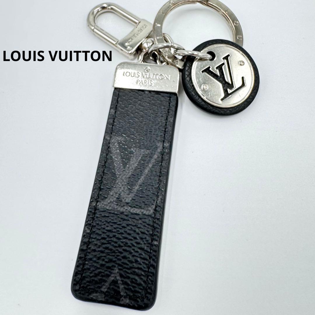 ルイヴィトン モノグラム タイガ ポルクレ ネオLVクラブ レザー キーホルダー ルイヴィトンポルトクレ ネオ LVクラブ 14136 ノワール シルバー金具