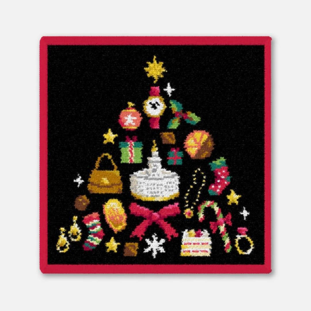 和光限定 フェイラーWAKO TREE ハンカチ（ブラック1枚・グリーン1枚