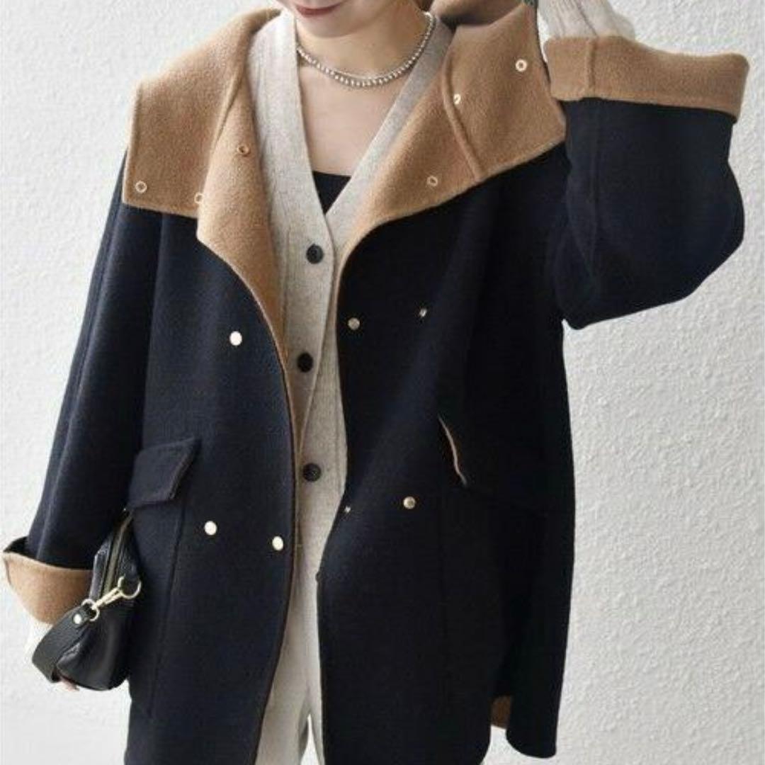 SHIPS any: リバー フーデッド Aライン ミドル コート - メルカリ