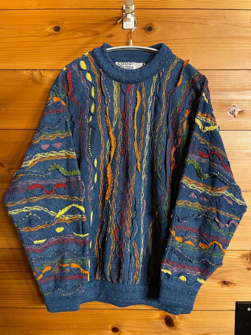 COOGI 3d knit クージー3Dニット　マルチカラー　Sサイズ 中古・古着通販】Coogi (クージー) Nネック3Dニット マルチカラー