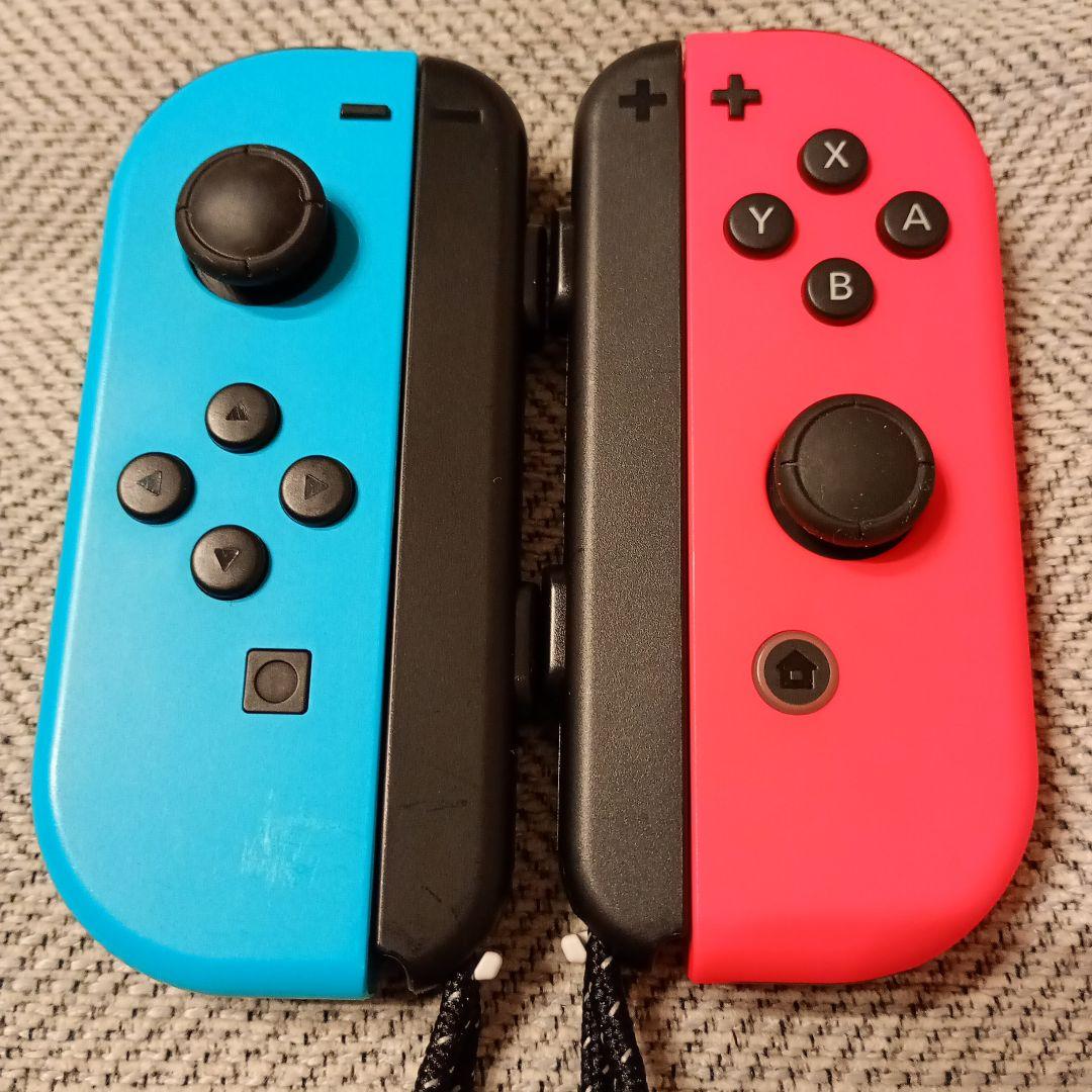 美品純正完動品】Nintendo Switch ジョイコン 青赤ストラップ付⑧