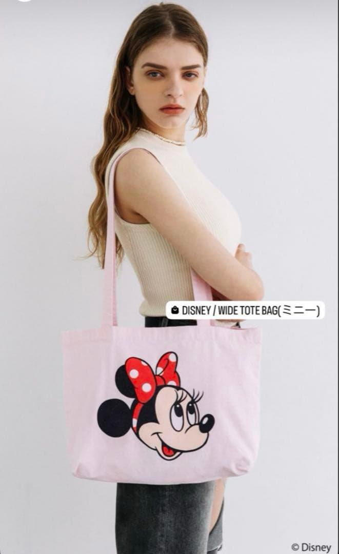 wcj Disney ミニーマウス WIDE TOTE BAG ピンク 若槻千夏 - メルカリ