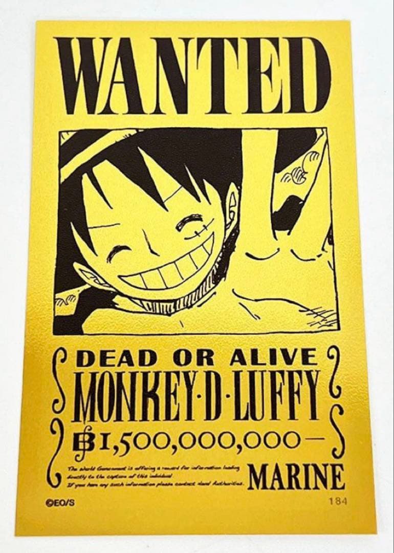 ONE PIECE ルフィ ゴールド手配書 純金999.9 24K 22k 18 - メルカリ