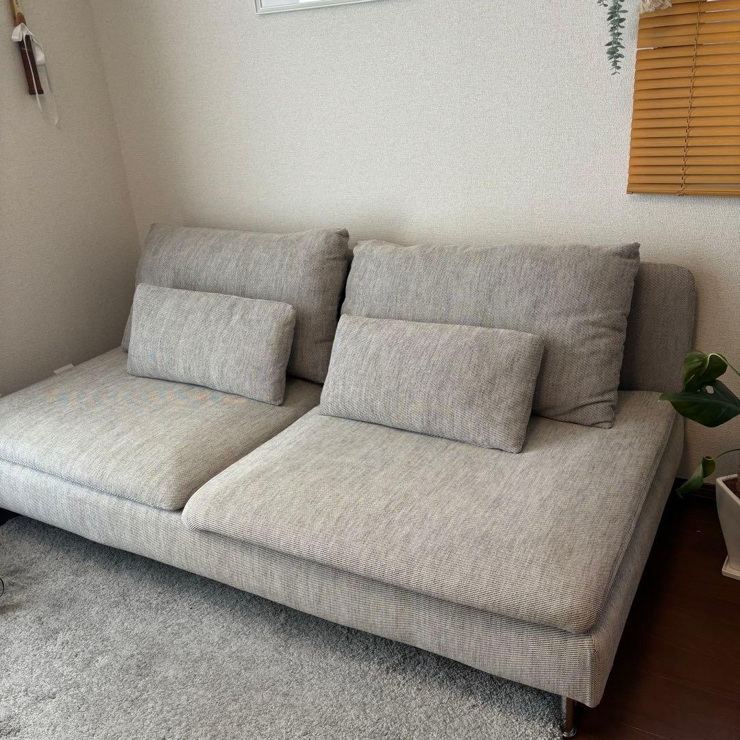 IKEA ソーデルハムン 3人掛けソファ ヴィーアルプベージュ - メルカリ