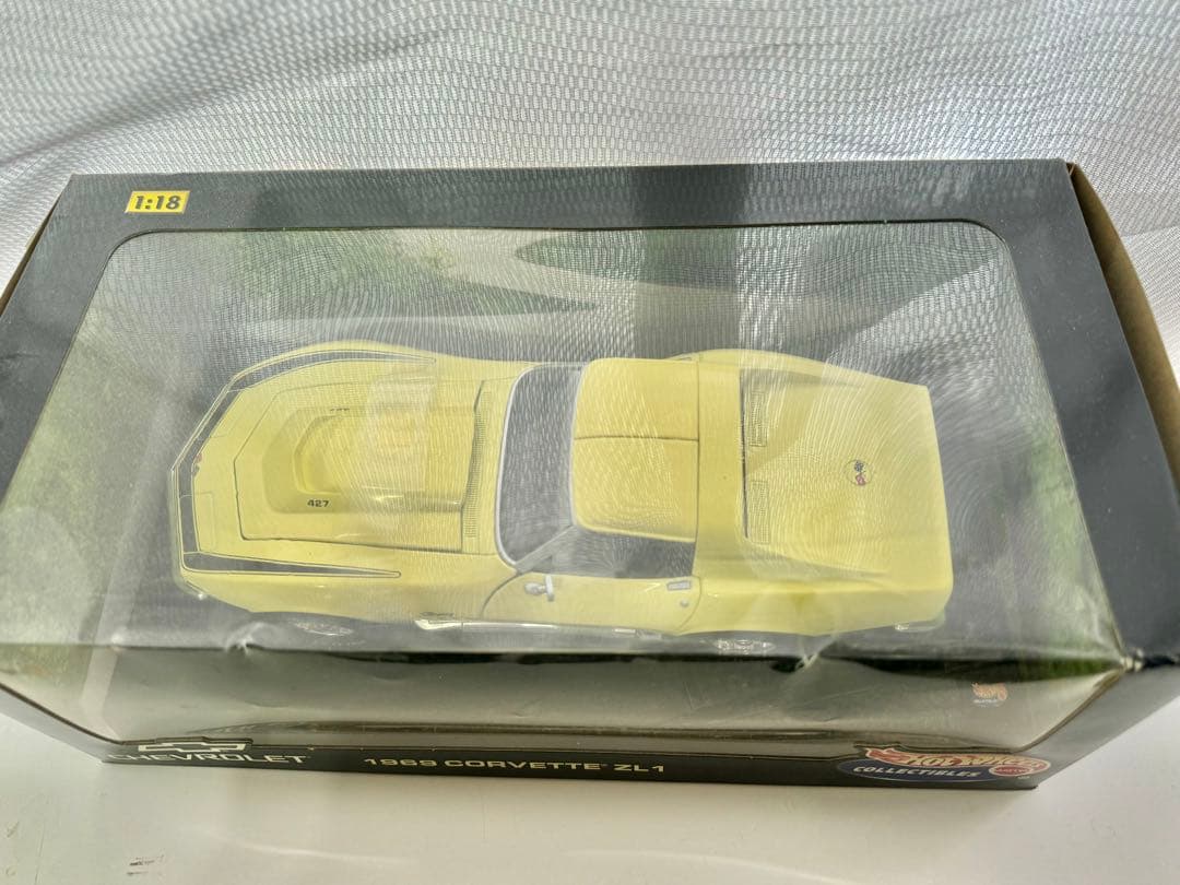 ホットウィール シボレー・コルベット ZL-1 1969 イエロー 1/18 - メルカリ