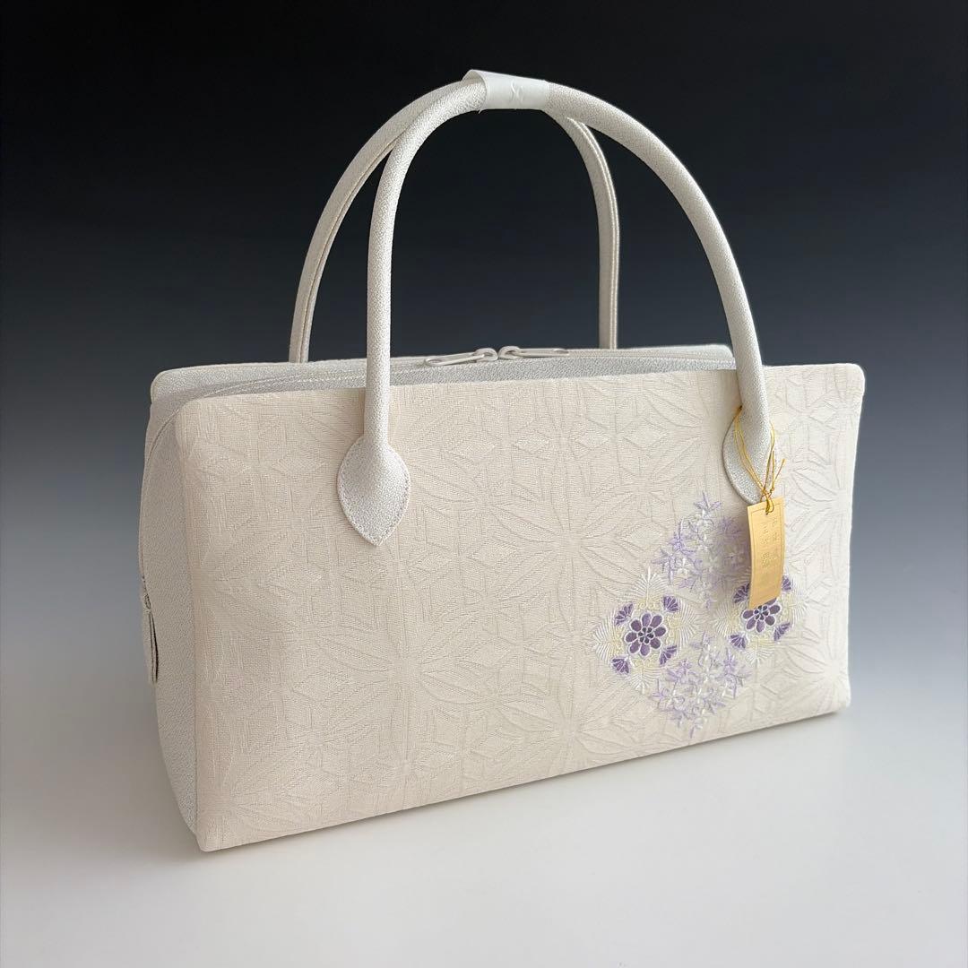 新品未使用 刺繍入り京都 西陣 正絹 帯使用 利休バッグ26208 - メルカリ