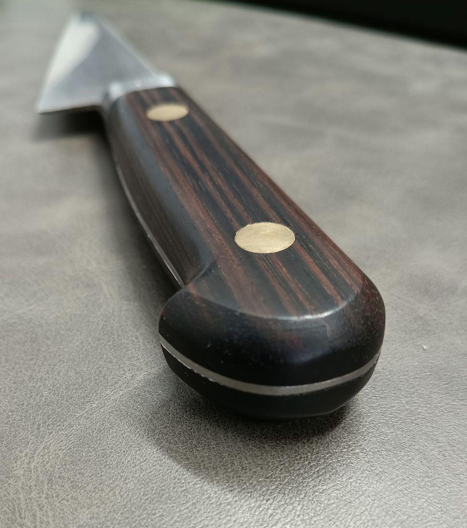 希少】縞黒檀柄 MISONO ミソノ スウェーデン鋼 骨スキ角 包丁