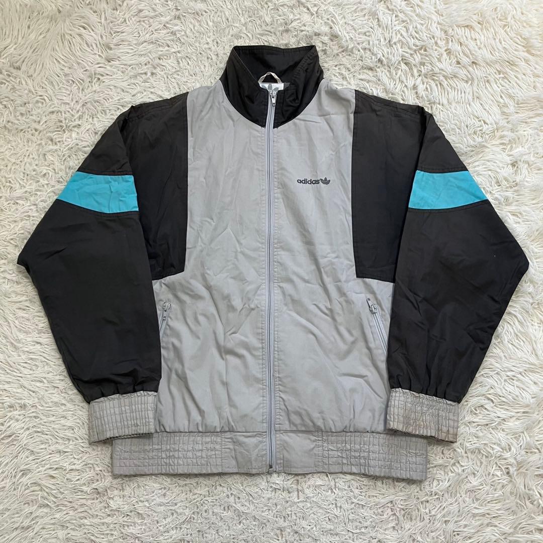 80s90s人気早い者勝》オールドアディダスナイロンジャケット裏地パイル