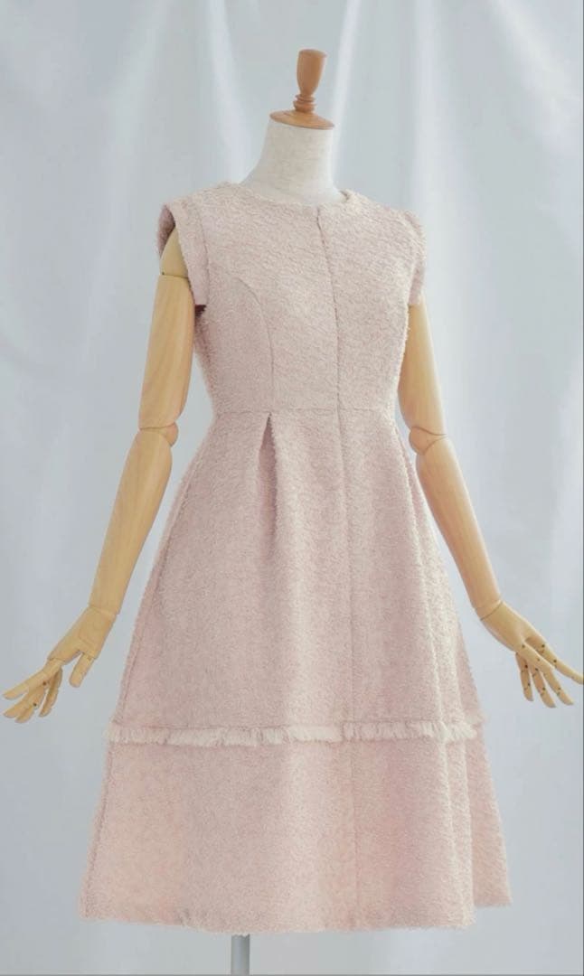 スペシャリテ　フリンジ　ツィード　ワンピース、婚活ワンピース ツイードフリンジミニワンピース – Darich (ダーリッチ)