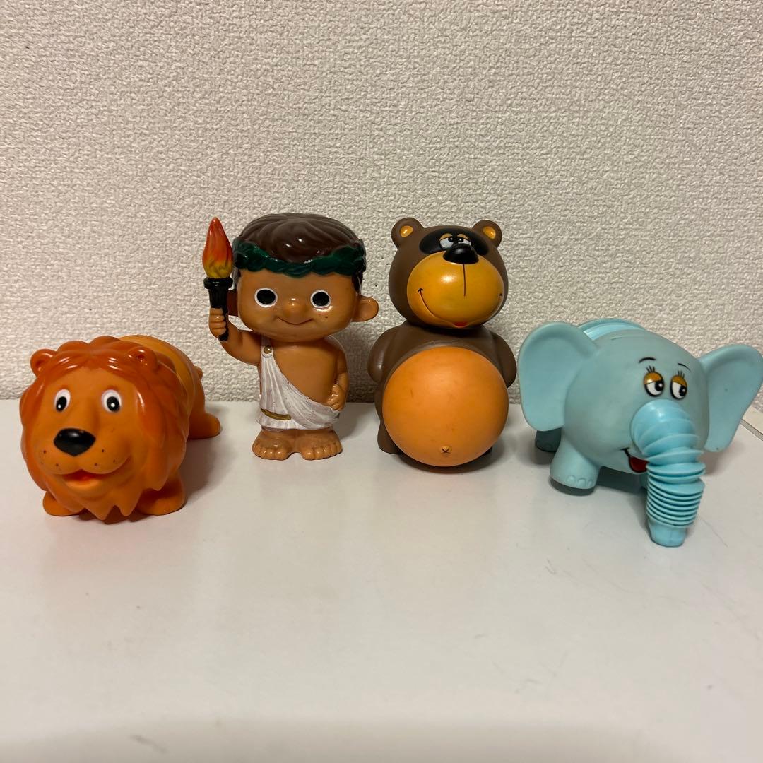 昭和レトロ ] 旧富士銀行 動物シリーズ伸びる(蛇腹)貯金箱・ぼくちゃん