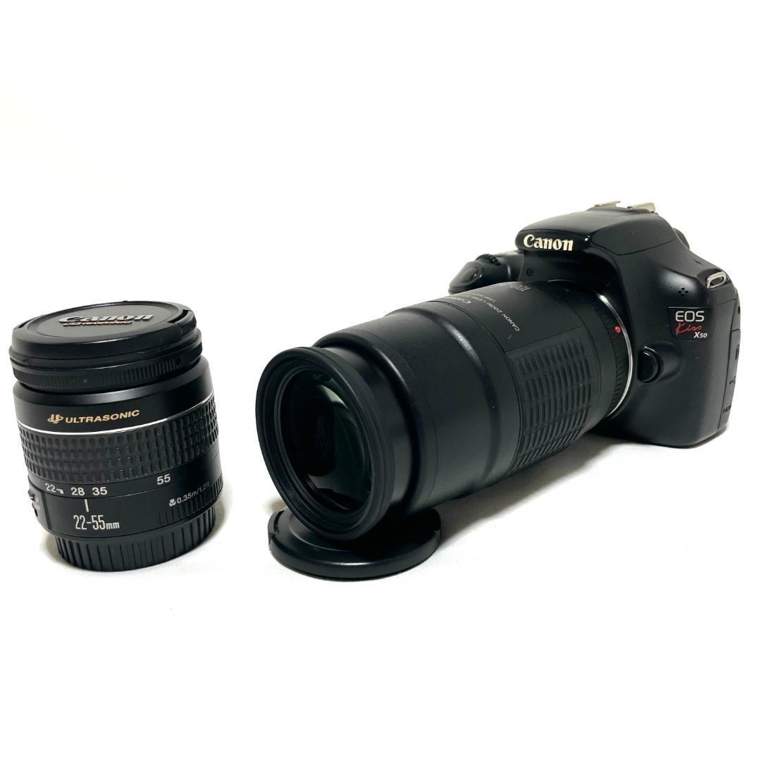 初心者安心❣️ Canon EOS Kiss X50 Wレンズセット 軽量 - メルカリ
