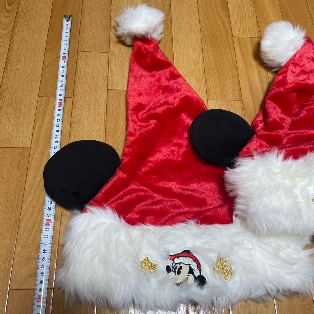 ディズニーリゾート クリスマス ミッキー サンタ キャップ 帽子 セット